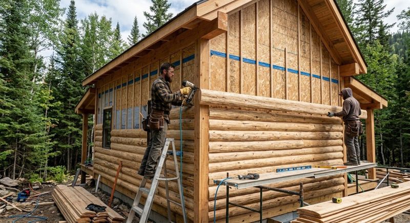 Wood Cabin Staining