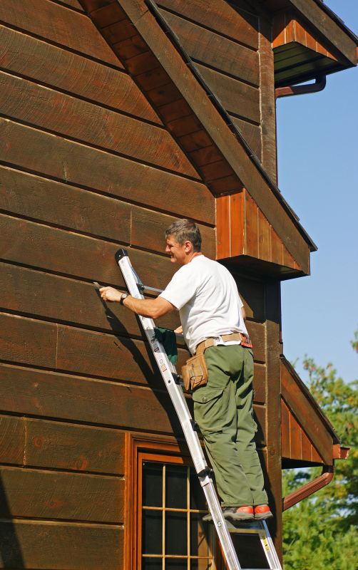 Wood Cabin Staining