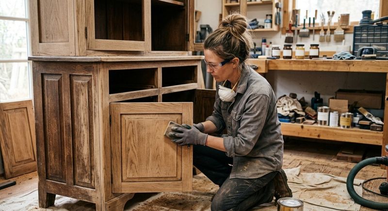 Oak Cabinet Refinishing in Bloomington, IN