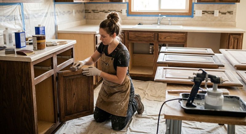 Wood Cabinet Refinishing in Muncie, IN